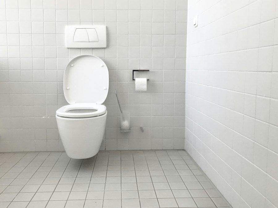 Estanque de WC abierto para cambiar el mecanismo de descarga en Conchalí